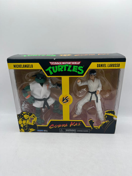Playmates Toys TMNT vs Cobra Kai Michelangelo vs Daniel Larusso Figure 2 Pack FRENLY BRICKS - Open 7 Days