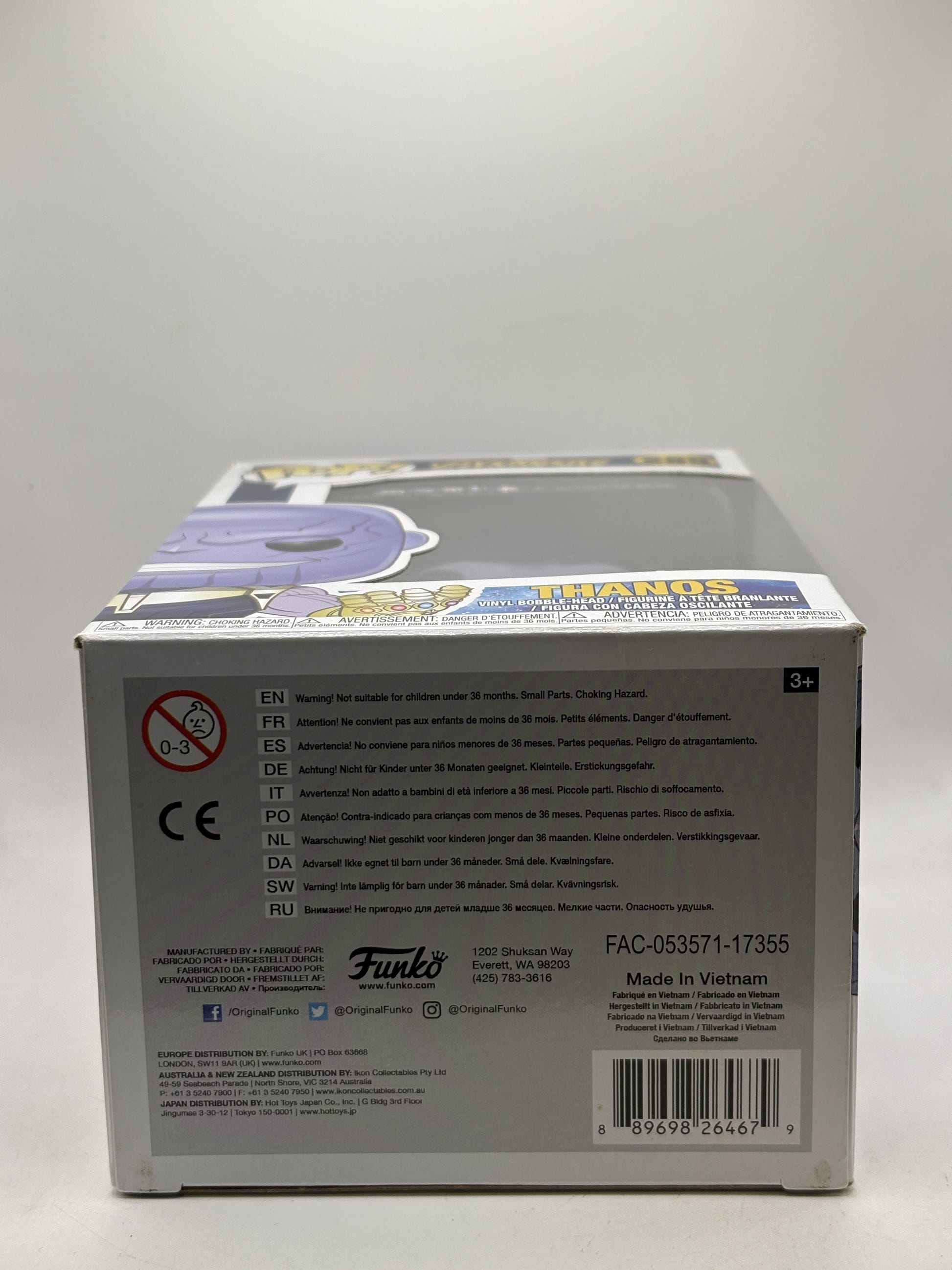Funko POP! Marvel Avengers Infinity War #289 Thanos Bobble-Head - Box DMG — bottom image 6