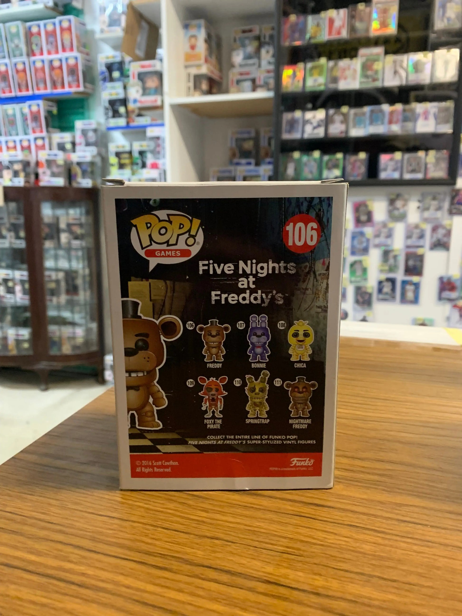 Funko Pop Vinyl Five Nights at Freddy's - Freddy #106 Figure FRENLY BRICKS - Open 7 Days