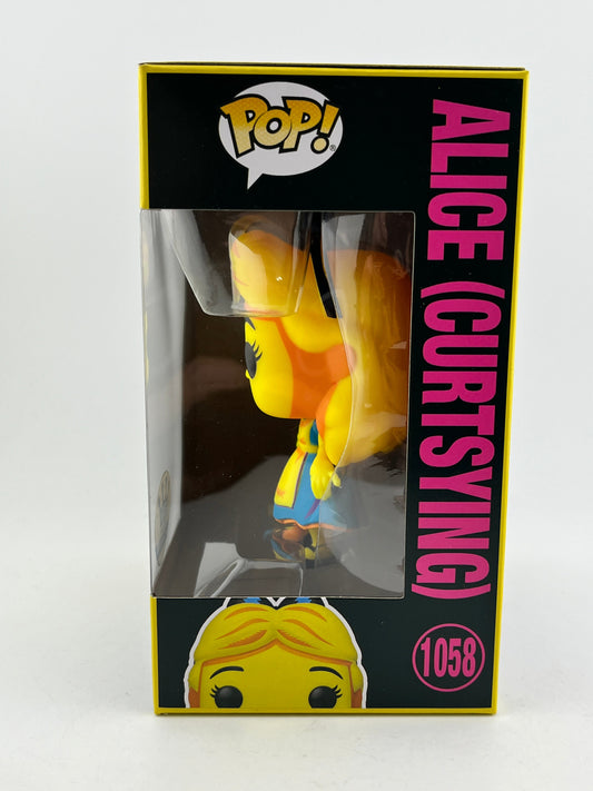 Funko POP! Disney Alice In Wonderland - Alice (Curtsying) #1058 - Black Light Exclusive FRENLY BRICKS - Open 7 Days