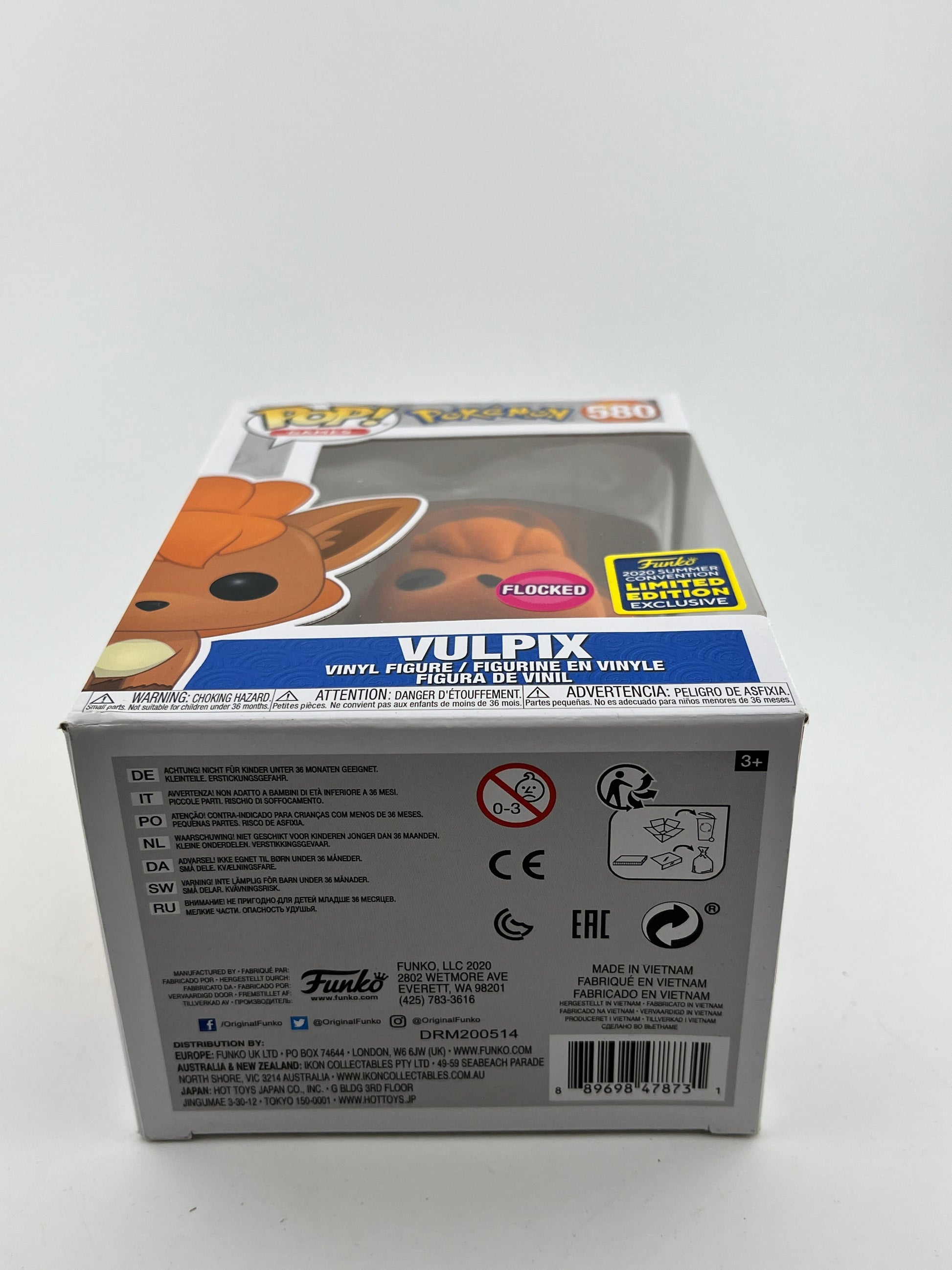 Funko POP! Games Pokémon - Vulpix #580 - Flocked Summer Convention Limited Edition FRENLY BRICKS - Open 7 Days