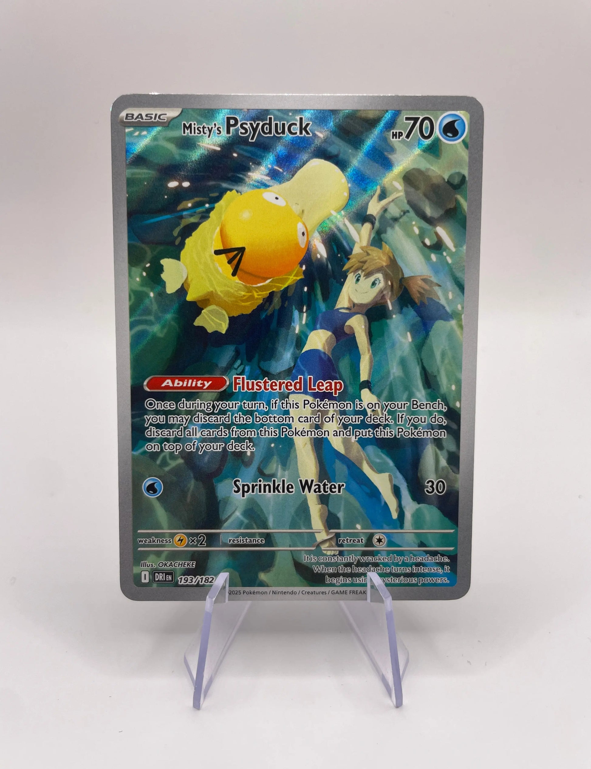 2025 Pokemon TCG - Misty's Psyduck - 193/182 - SV10: Destined Rivals - MINT FRENLY BRICKS - Open 7 Days