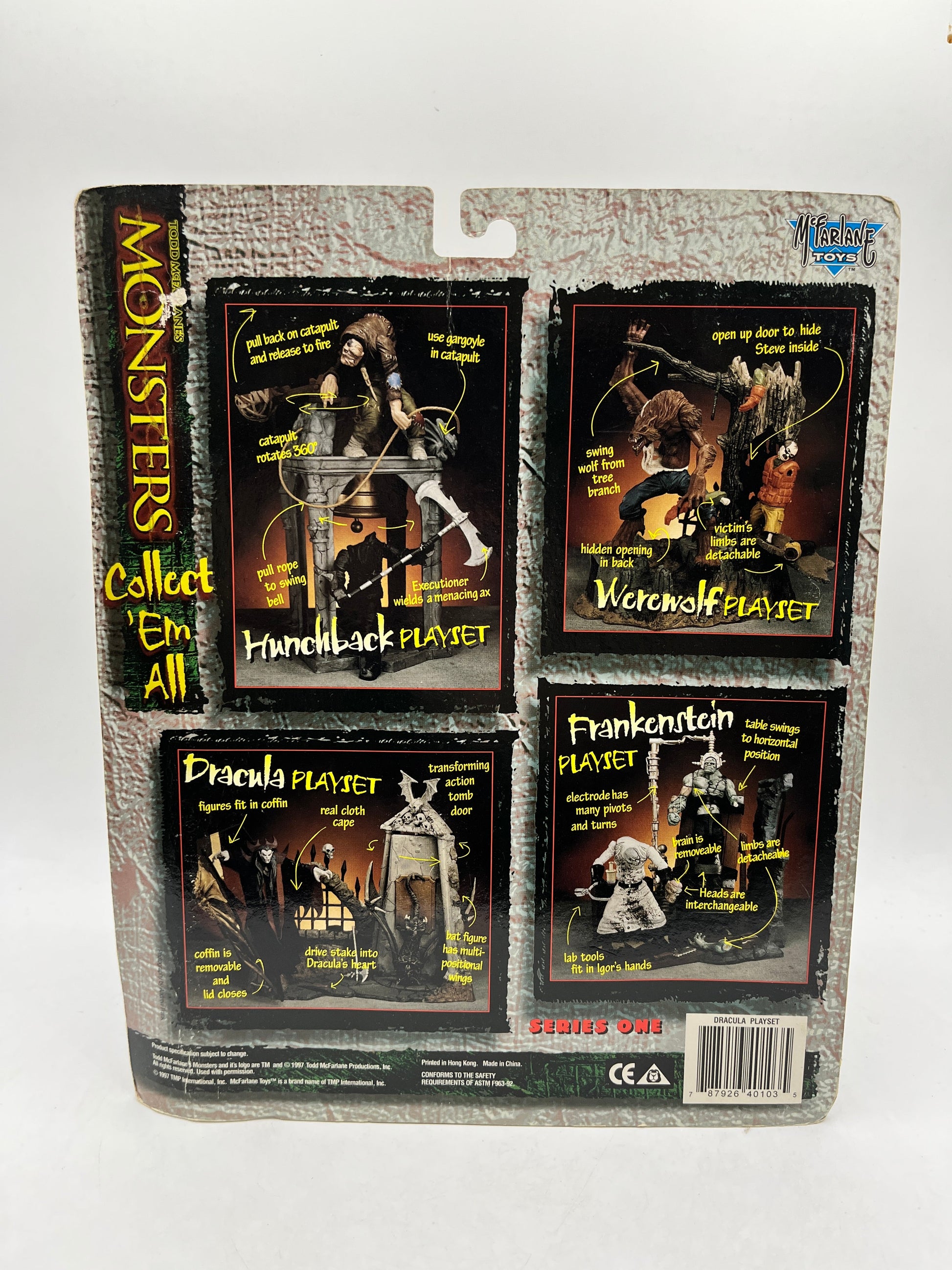 McFarlane Toys Monsters “DRACULA PLAYSET” Series 1 Action Figure 1997 - Sealed FRENLY BRICKS - Open 7 Days