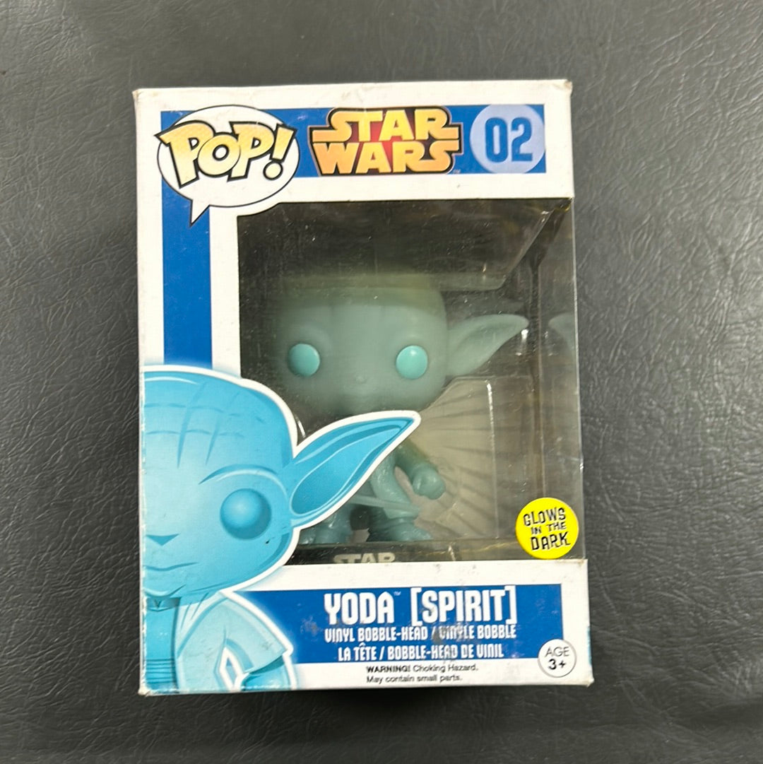 Funko vinyl pop Star Wars Yoda ( Spirit ) #02 Glows In The Dark FRENLY BRICKS - Open 7 Days