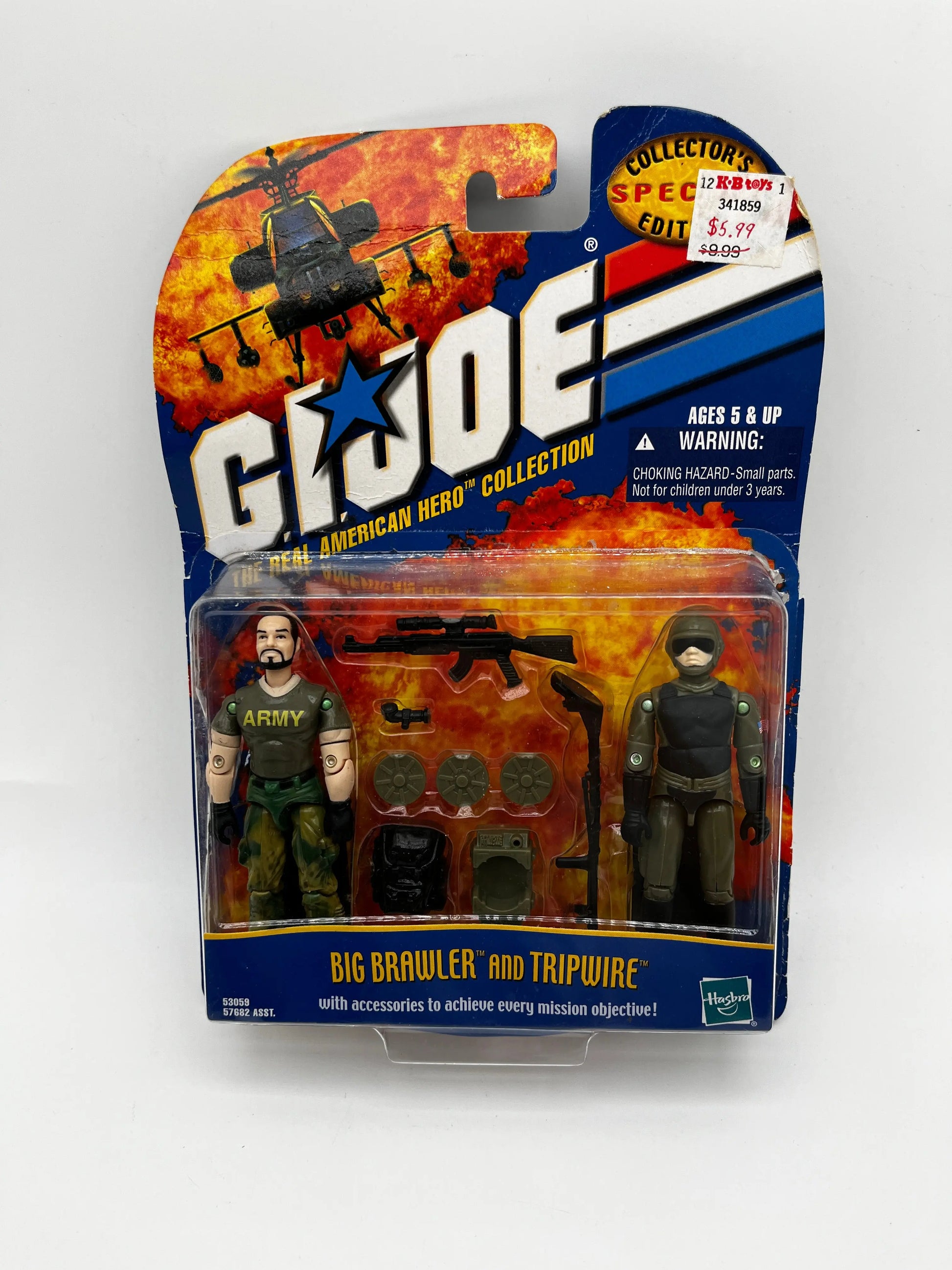 2001 GI JOE Big Brawler And Tripwire Collector's Edition Hasbro Figures FRENLY BRICKS - Open 7 Days
