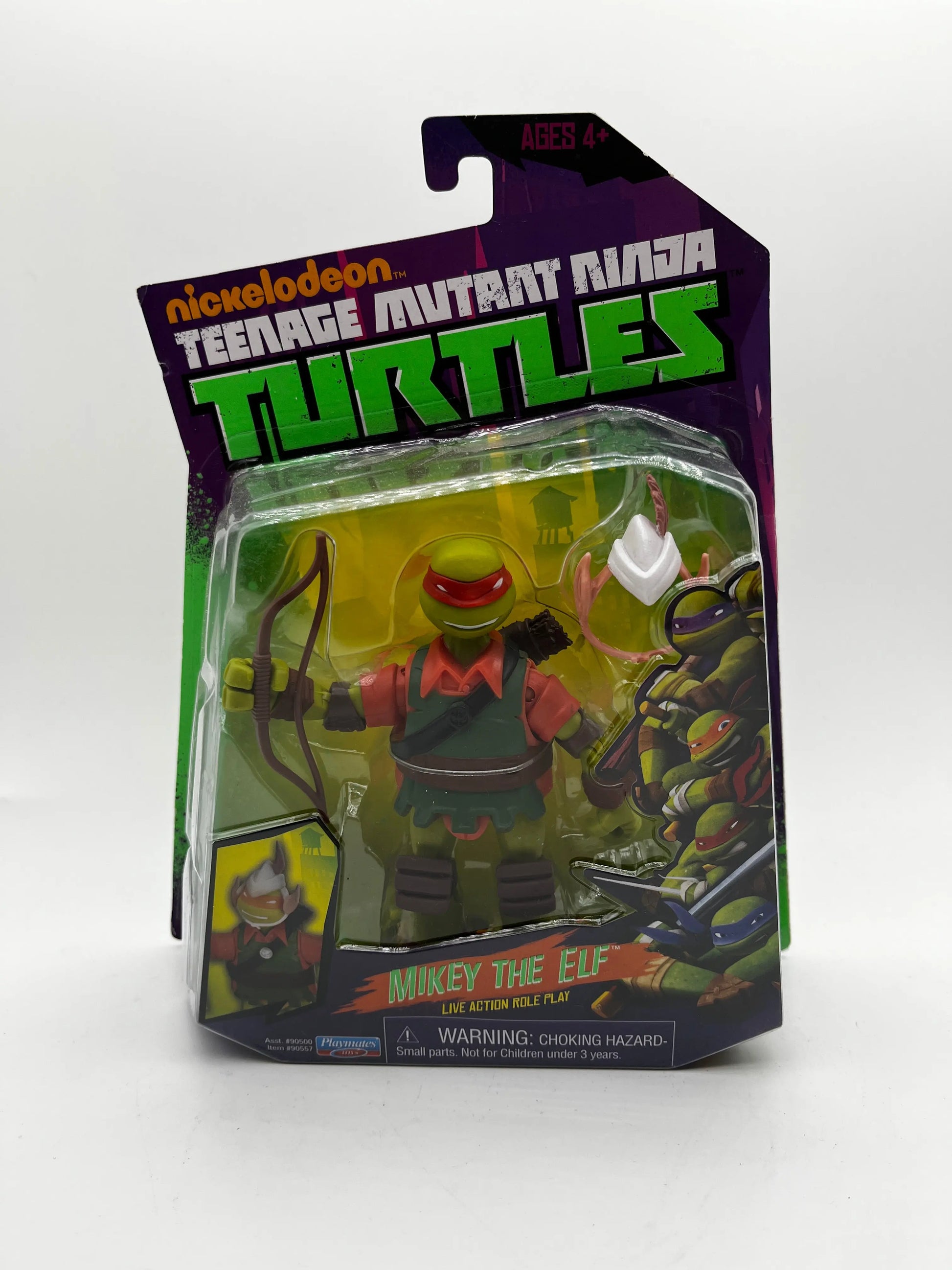 Year 2014 Teenage Mutant Ninja Turtles TMNT Figure - MIKEY THE ELF FRENLY BRICKS - Open 7 Days