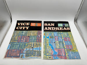 San Andreas, Liberty City, & Vice City Game Maps - Art Work
