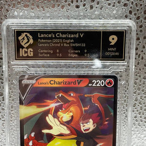 Lance’s Charizard V Pokemon TCG 2021 Promo Celebrations ICG Graded 9 Mint FRENLY BRICKS - Open 7 Days