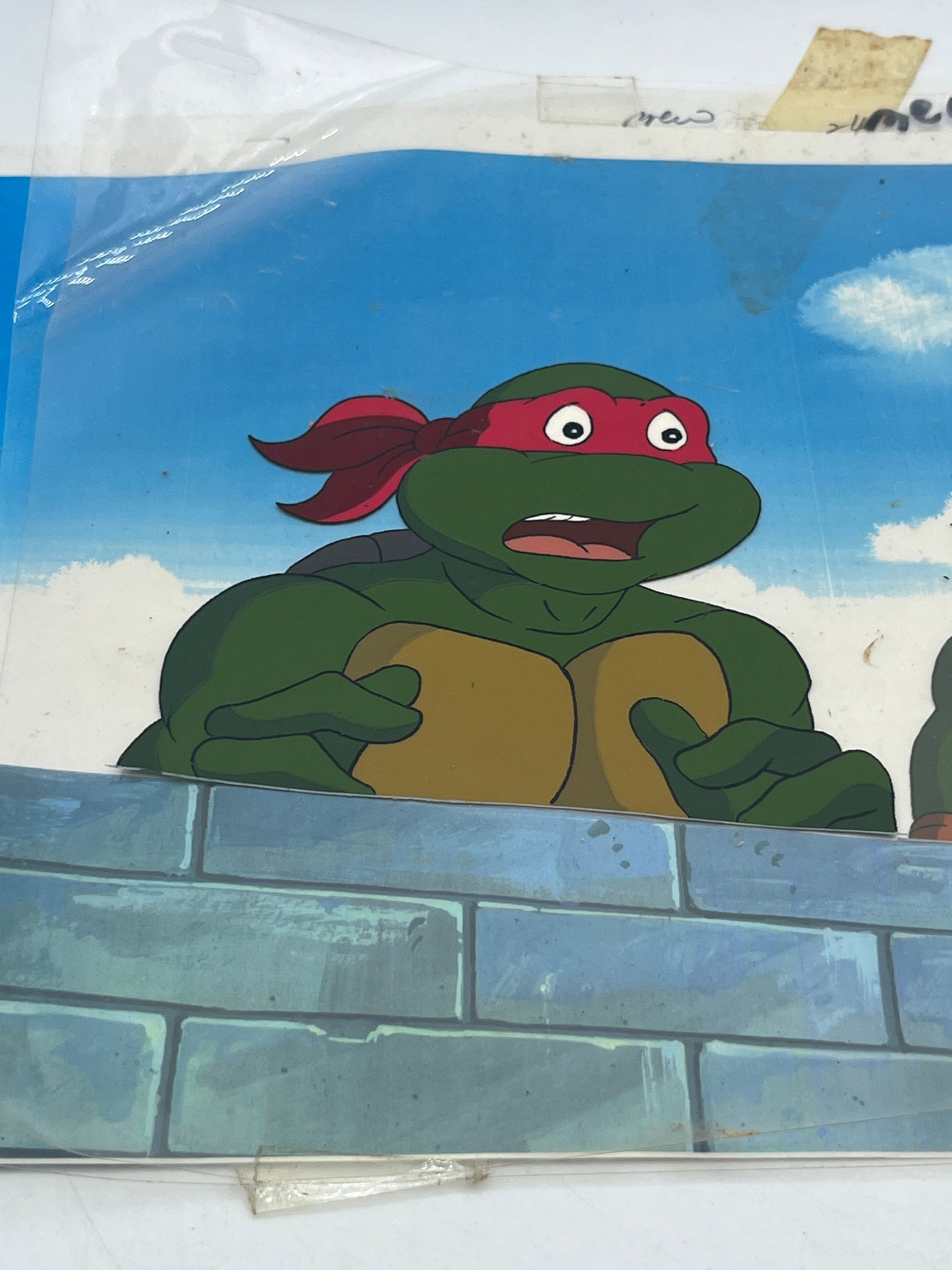 1987 Animation’s Production Cel - TMNT - “Raphael & Michelangelo” Hand Painted FRENLY BRICKS - Open 7 Days