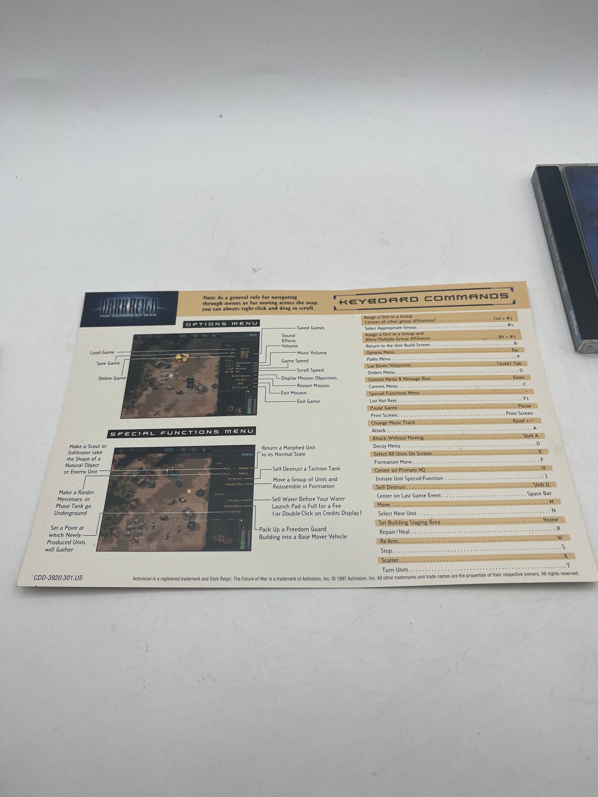 Dark Reign The Future Of War Big Box PC Game 1997 Activision +combinedshipping FRENLY BRICKS - Open 7 Days