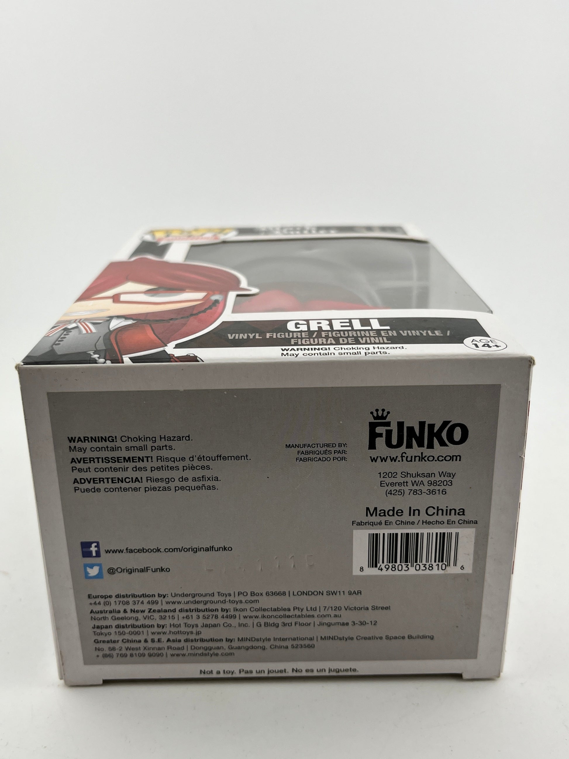 Funko POP! Animation Black Butler - Grell #18 - Vinyl Collectable FRENLY BRICKS - Open 7 Days