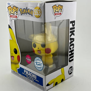 Funko POP! Games Pokémon - Pickachu #553 - Flocked Special Edition *Damaged Box See Photo* FRENLY BRICKS - Open 7 Days