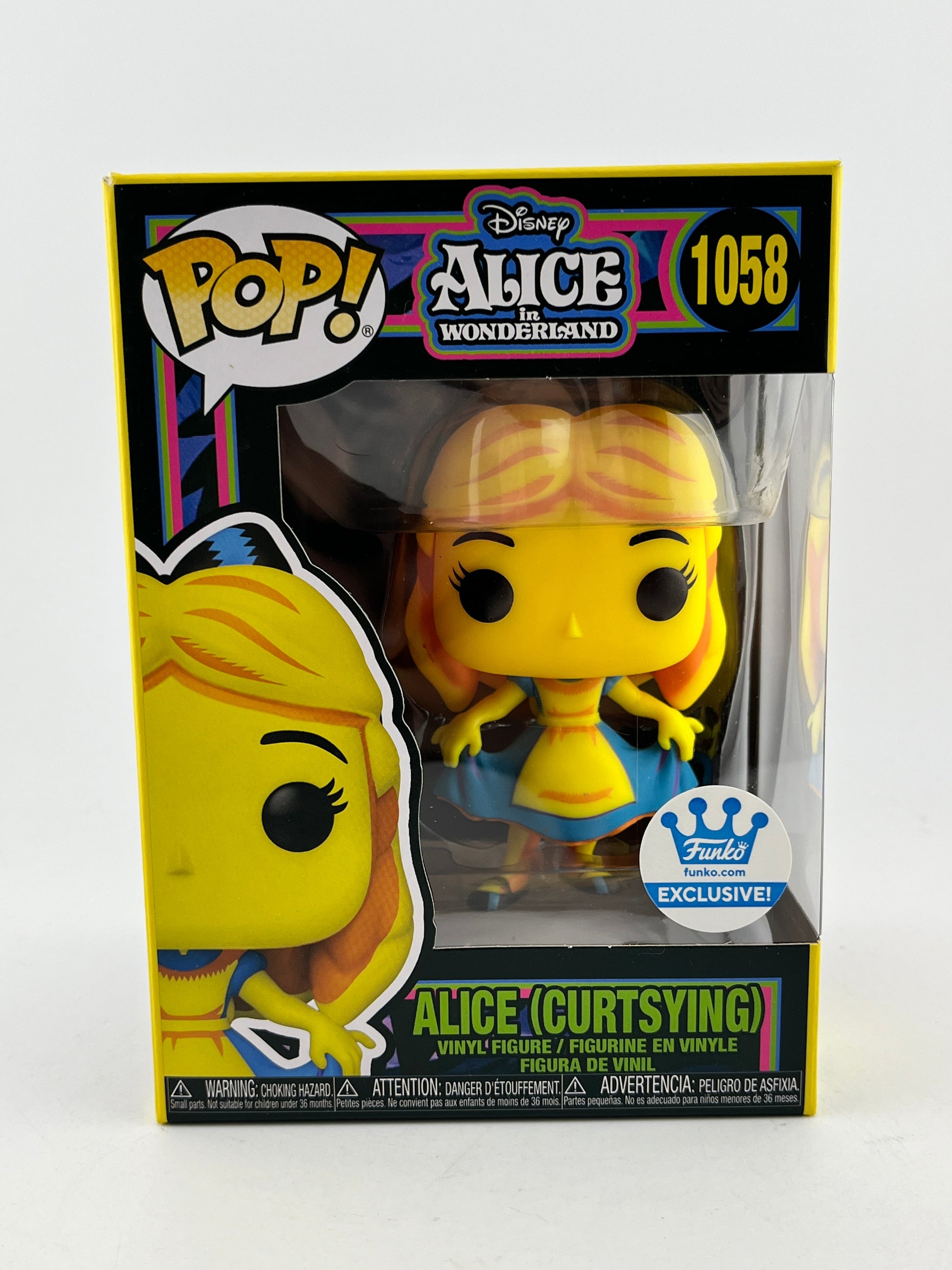 Funko POP! Disney Alice In Wonderland - Alice (Curtsying) #1058 - Black Light Exclusive FRENLY BRICKS - Open 7 Days