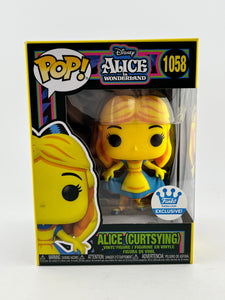 Funko POP! Disney Alice In Wonderland - Alice (Curtsying) #1058 - Black Light Exclusive