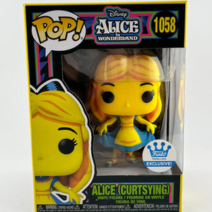 Funko POP! Disney Alice In Wonderland - Alice (Curtsying) #1058 - Black Light Exclusive FRENLY BRICKS - Open 7 Days