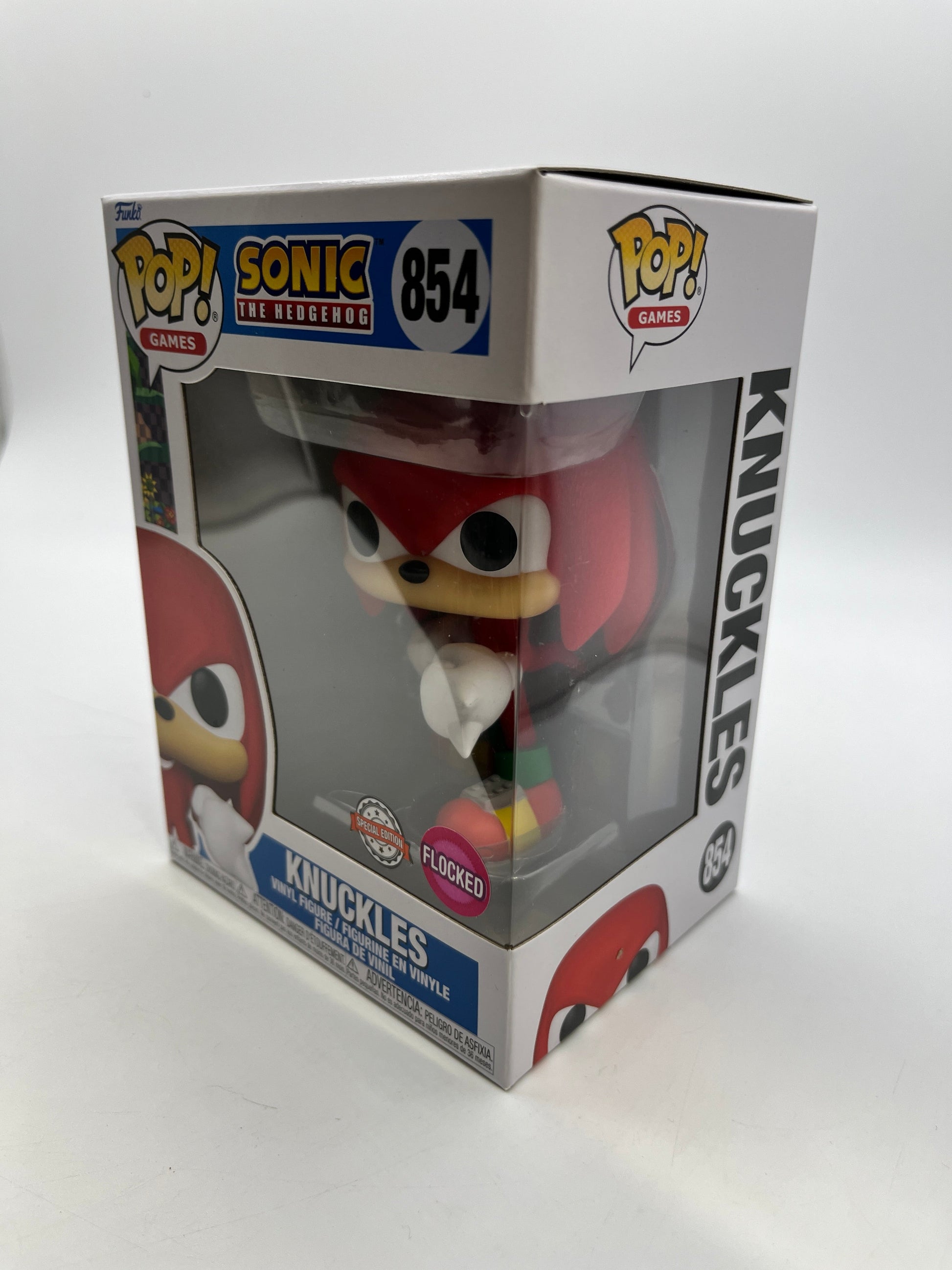 Funko POP! Games Sonic The Hedgehog - Knuckles #854 - Flocked Special Edition FRENLY BRICKS - Open 7 Days
