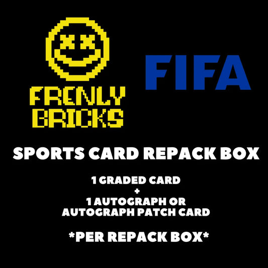 SPORTS CARD REPACK BOX - SOCCER - 2 Cards GRADED+ AUTO FRENLY BRICKS - Open 7 Days