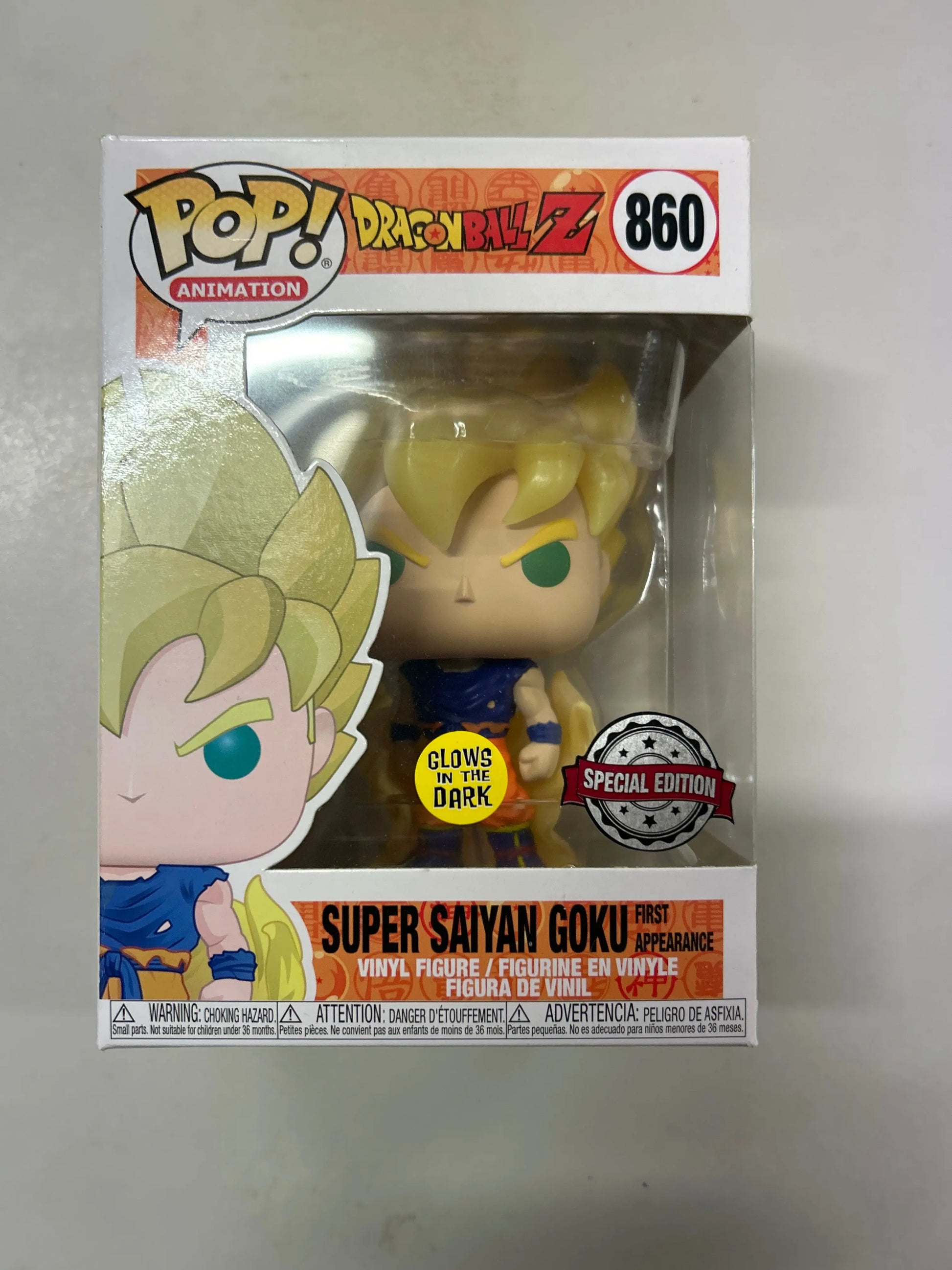 Pop Vinyl Dragon Ball Z #860 Super Saiyan Goku First Appearance FRENLY BRICKS - Open 7 Days