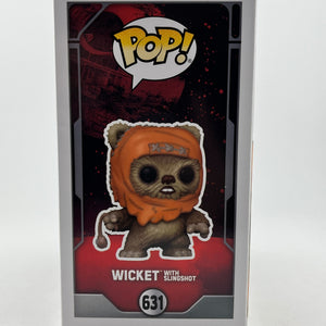 Funko POP! Star Wars - Wicket With Slingshot #631 - 2021 Summer Limited Edition FRENLY BRICKS - Open 7 Days