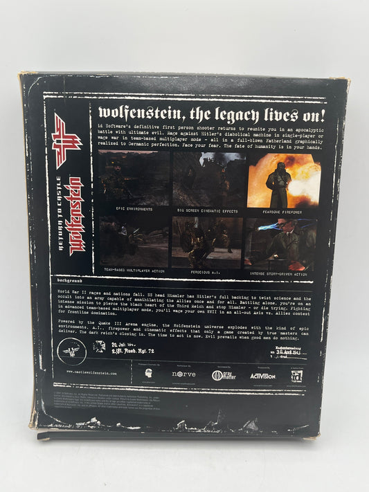 PC Game Return to Castle Wolfenstein (PC 2001) Big Box version +combinedshipping FRENLY BRICKS - Open 7 Days