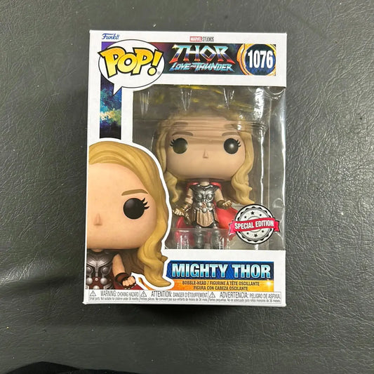 Funko Pop Marvel Thor Love and Thunder Mighty Thor Metallic 1076 Vinyl Figure FRENLY BRICKS - Open 7 Days