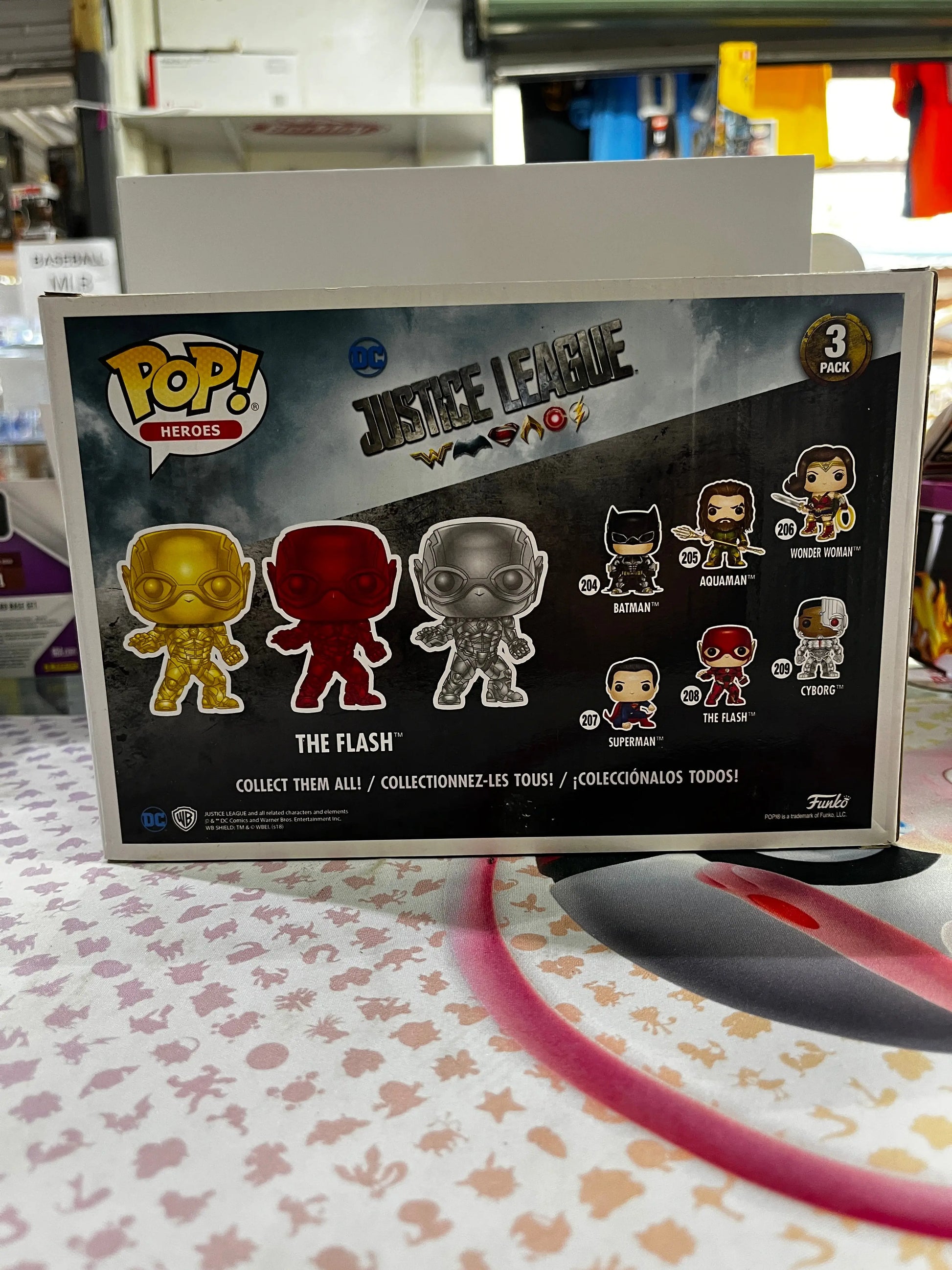 Funko Pop Vinyl Heroes Justice League The Flash (Three Pack) FRENLY BRICKS - Open 7 Days