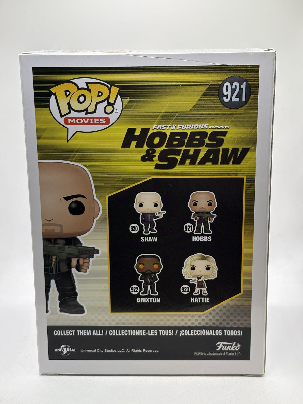 Funko POP! Movies Fast & Furious Presents Hobbs & Shaw #921 Hobbs Vinyl Figure — back image 3