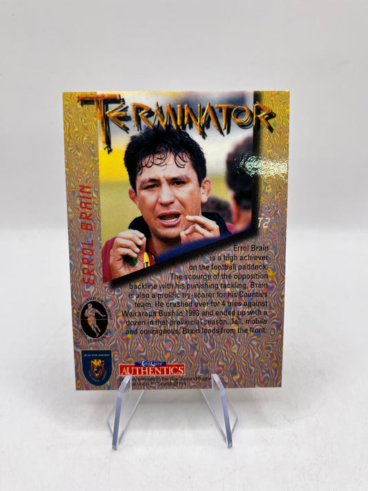 Errol Brain 1996 - Terminator - NZ Rugby Union - Carr Crazy Authentics FRENLY BRICKS - Open 7 Days
