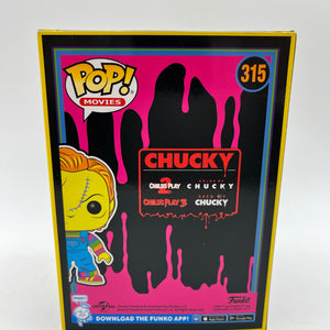 Funko POP! Movies Bride Of Chucky - Chucky #315 - Special Black Light Edition FRENLY BRICKS - Open 7 Days