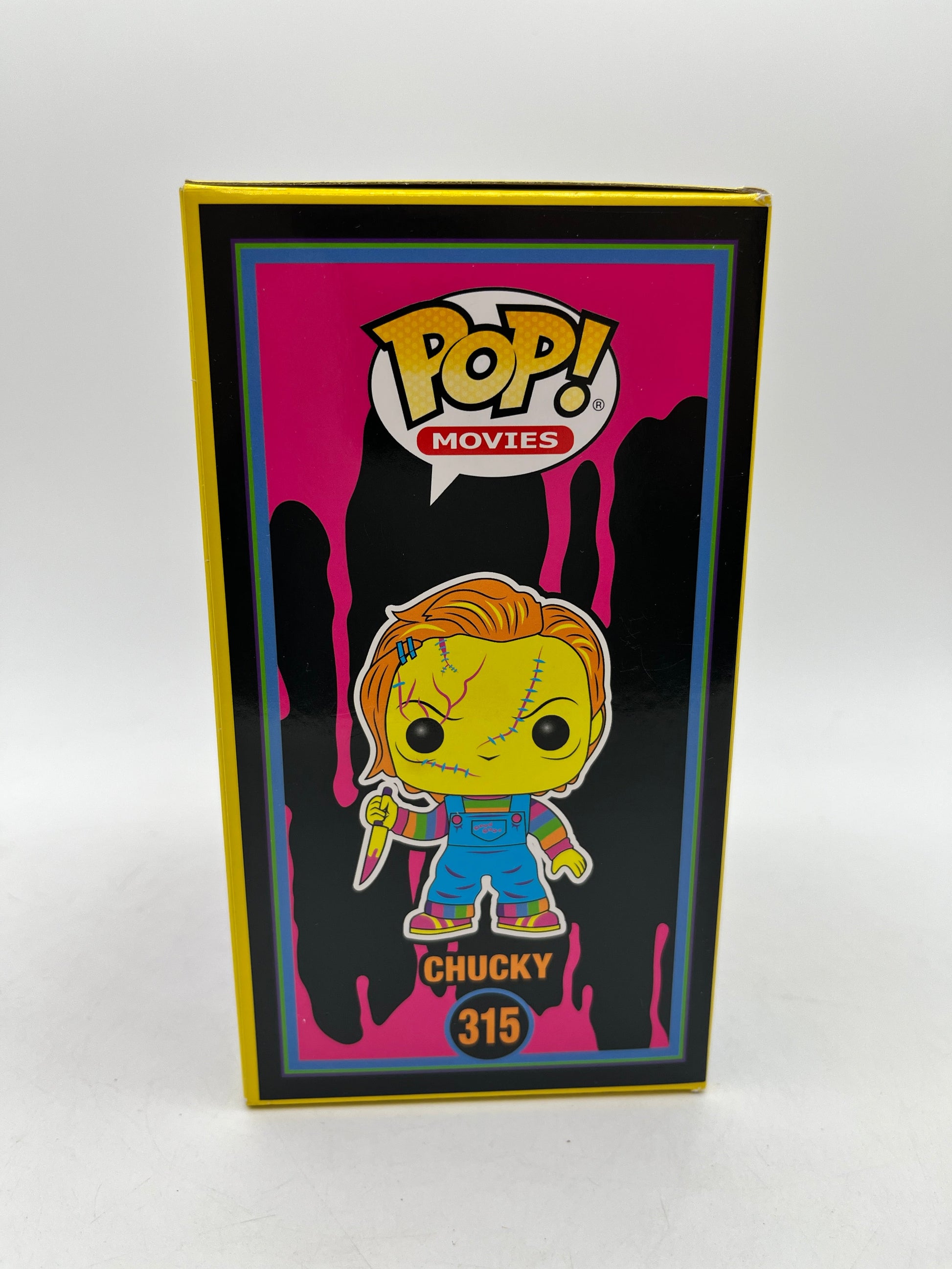 Funko POP! Movies Bride Of Chucky - Chucky #315 - Special Black Light Edition FRENLY BRICKS - Open 7 Days