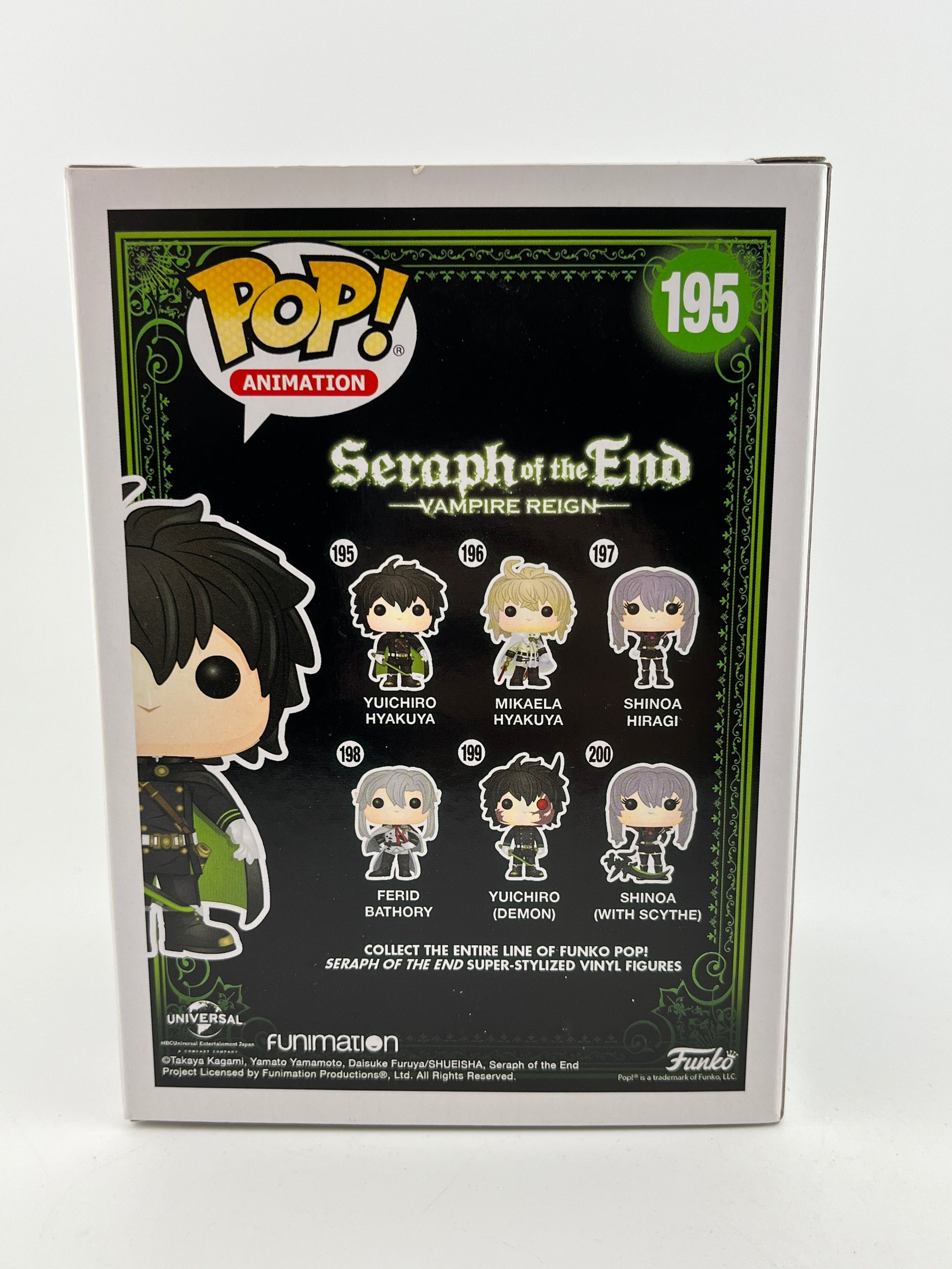 Funko POP! Animation Seraph of the End - Yuichiro Hyakuya #195 - Vinyl Collectable FRENLY BRICKS - Open 7 Days