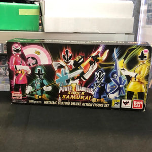 Bandai Tamashii S.H. Figuarts Power Rangers Super Samurai Metallic Set SDCC 2013 Minor box damage FRENLY BRICKS - Open 7 Days