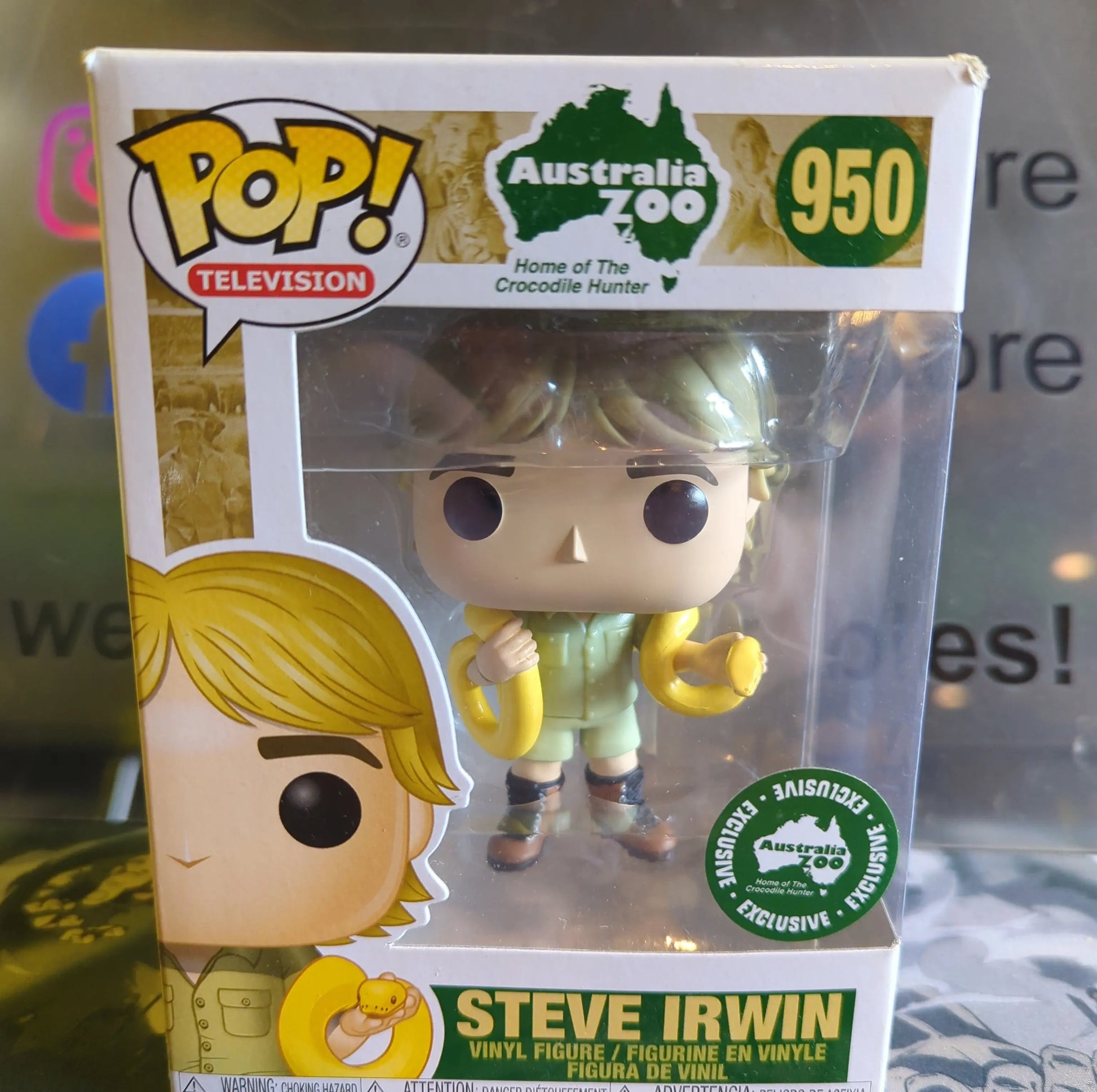 FUNKO POP VINYL Steve Irwin 950 - FRENLY BRICKS - Open 7 Days