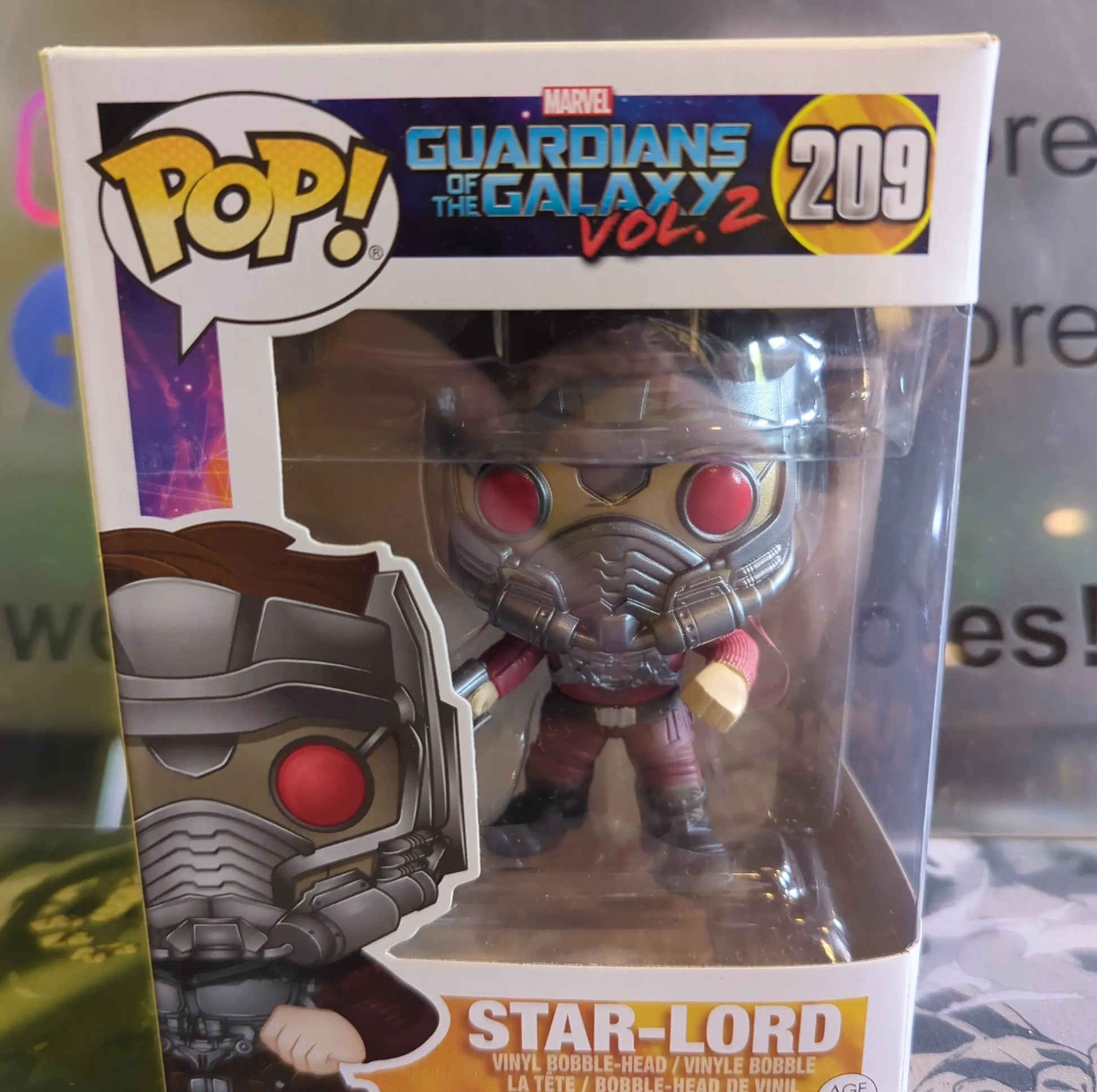 FUNKO POP VINYL 209 STAR-LORD GUARDIANS OF THE GALAXY VOL 2 - FRENLY BRICKS - Open 7 Days