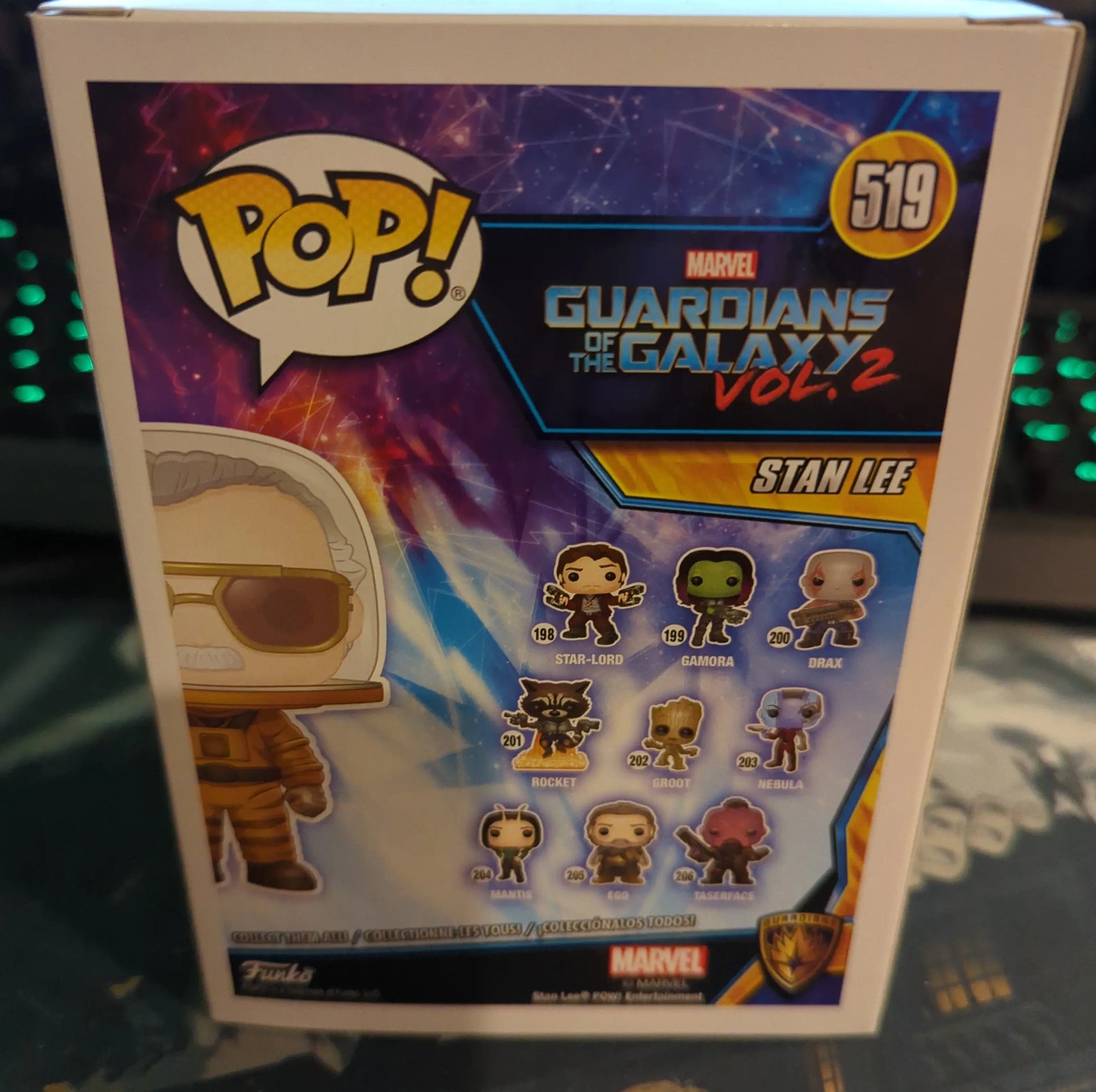 FUNKO POP VINYL STAN LEE Guardians of the Galaxy 519 Vol 2 - FRENLY BRICKS - Open 7 Days