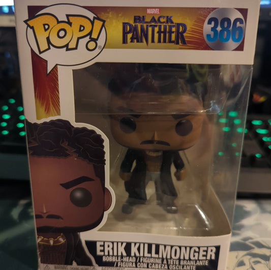 FUNKO POP VINYL ERIK KILLMONGER 386 Marvel Black Panther - FRENLY BRICKS - Open 7 Days