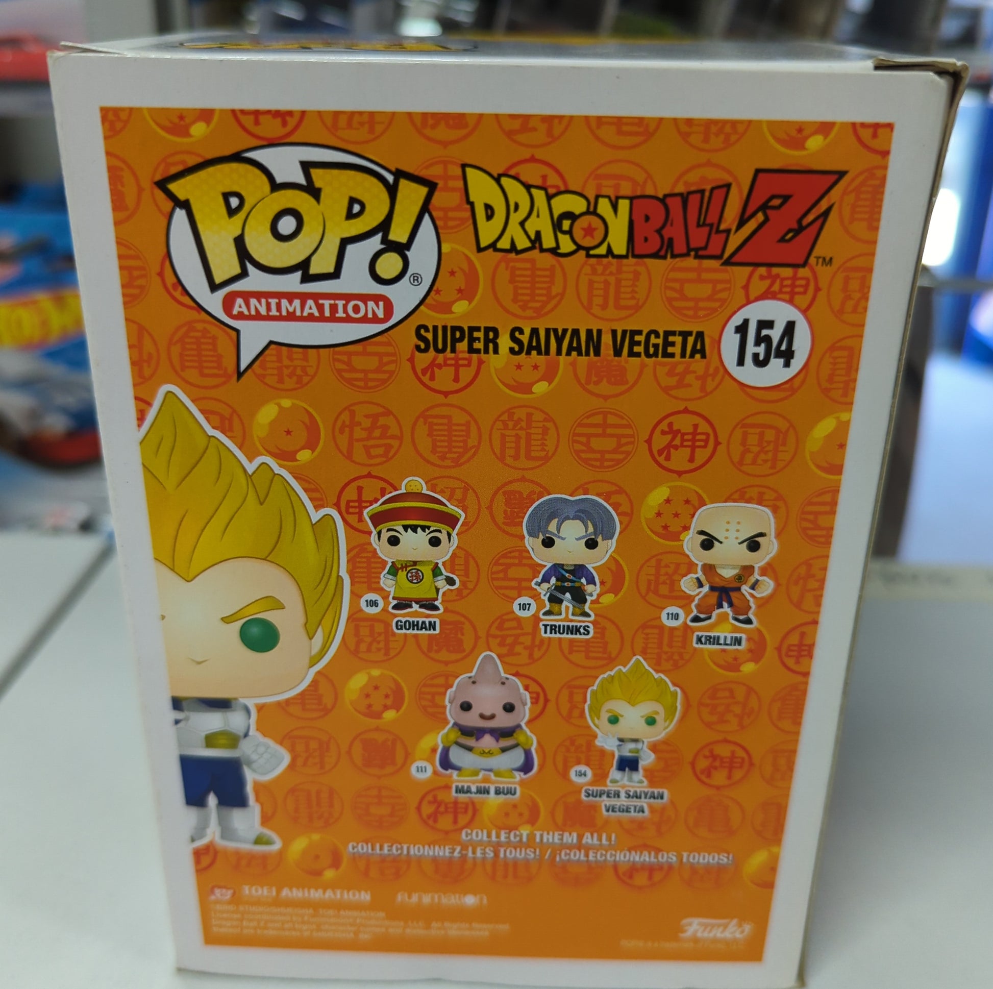 FUNKO POP VINYL - Super Saiyan Vegeta - 154 - 2018 Fall Convention - DragonBall - FRENLY BRICKS - Open 7 Days