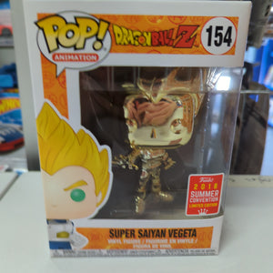 FUNKO POP VINYL - Super Saiyan Vegeta - 154 - Gold - 2018 Summer Convention - FRENLY BRICKS - Open 7 Days