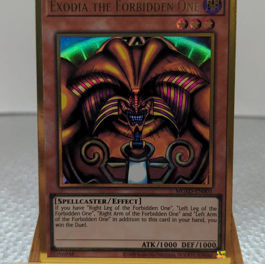 YuGiOh Exodia the Forbidden One Gold Rare Unlimited Edition MGED-EN005 NM FRENLY BRICKS