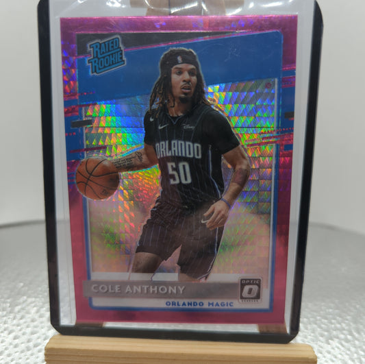 2020-2021 Donruss Optic Cole Anthony Rated Rookie Pink Hyper Prizm RC #165 Magic FRENLY BRICKS