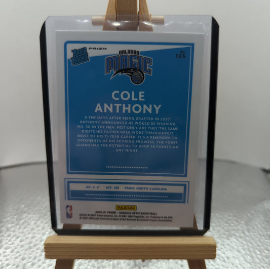 2020-2021 Donruss Optic Cole Anthony Rated Rookie Pink Hyper Prizm RC #165 Magic FRENLY BRICKS