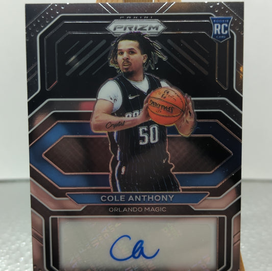 2020-21 Panini Prizm Cole Anthony RC Rookie Penmanship Auto FRENLY BRICKS