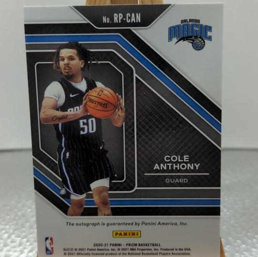 2020-21 Panini Prizm Cole Anthony RC Rookie Penmanship Auto FRENLY BRICKS