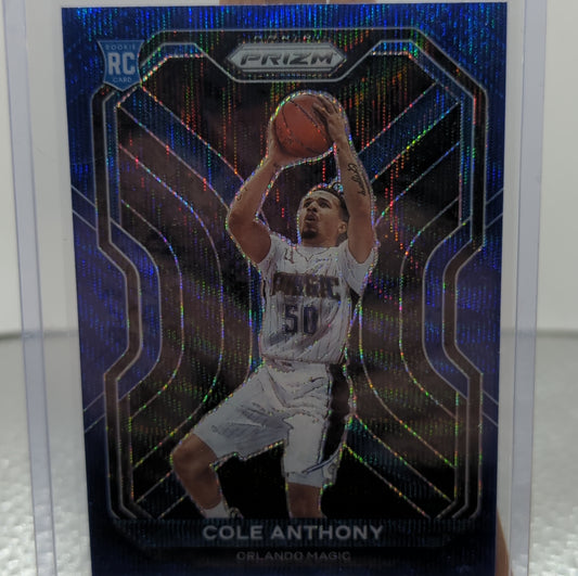 2020-21 Prizm Cole Anthony Rookie Blue Wave Prizms #292 RC Orlando Magic FRENLY BRICKS