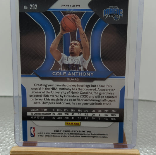 2020-21 Panini Prizm Red Wave Cole Anthony #292 Rookie Orlando Magic FRENLY BRICKS