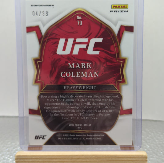 2023 Panini Select UFC Red Disco Mark Coleman /99 #79 FRENLY BRICKS