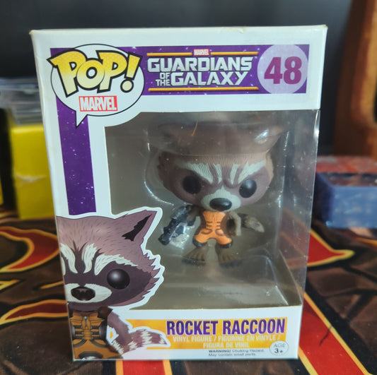 FUNKO POP VINYL - Rocket Racoon - 48 - Guardians of the Galaxy FRENLY BRICKS - Open 7 Days