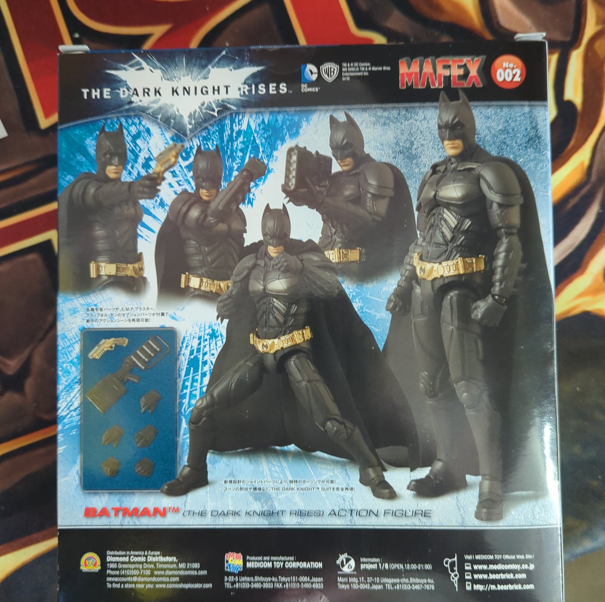 Medicom Mafex No.002 Batman The Dark Knight Rises Figure Authentic Package Flaws FRENLY BRICKS - Open 7 Days