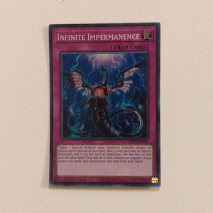 Yugioh - Infinite Impermanence - SDCS-EN036 - Super Rare 1st Edition NM FRENLY BRICKS - Open 7 Days