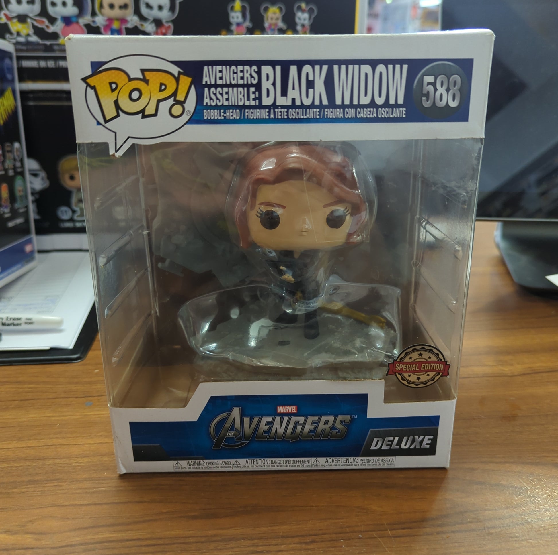 FUNKO POP VINYL AVENGERS ASSEMBLE BLACK WIDOW #588 EXCLUSIVE 6" POP DELUXE FRENLY BRICKS - Open 7 Days